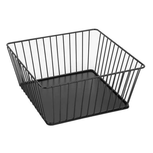 Olympia Wire Food Display Tray Square Black 230x230x100mm - DP674  Olympia