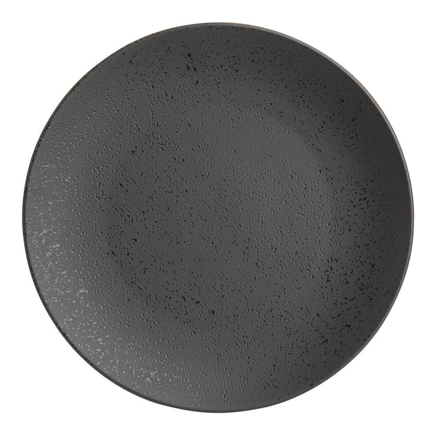 Olympia Fusion Round Black Coupe Plates 203mm (Pack of 6) - DR087  Olympia