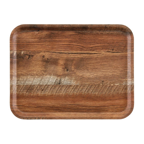 Cambro Madeira Laminate Canteen Tray Brown Oak 430mm - DR581  Cambro