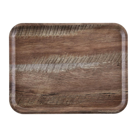 Cambro Madeira Laminate Canteen Tray Dark Oak 460mm - DR587  Cambro