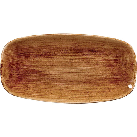 Churchill Stonecast Patina Rectangular Plates Vintage Copper 298mm (Pack of 12) - DR668  Churchill