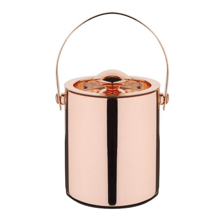 Olympia Double Walled Ice Bucket with Lid 1Ltr Copper - DR740  Olympia