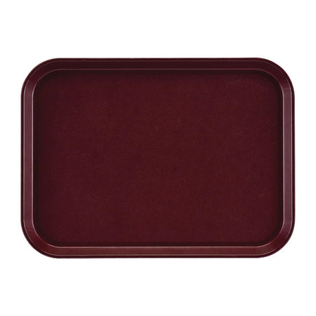 Cambro EpicTread Fibreglass Rectangular Non-Slip Tray Burgundy 415mm - DS518  Cambro