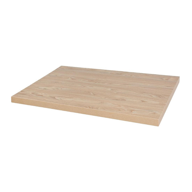 Bolero Pre-drilled Rectangular Table Top Antique Natural 1100(W) x 700(D)mm - DT443  Bolero