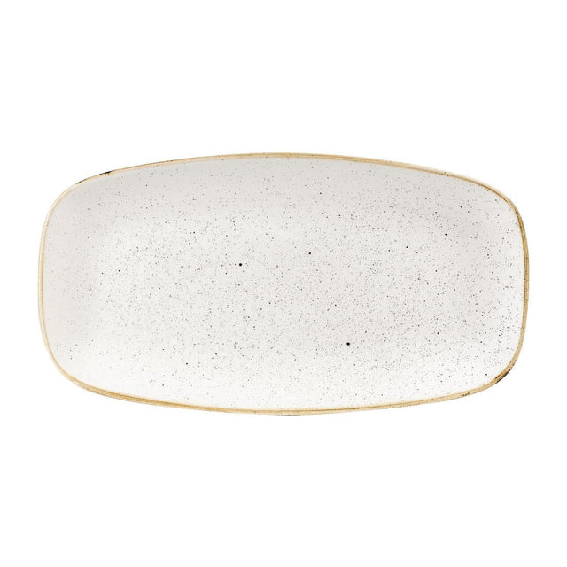 Churchill Stonecast Rectangular Plates Barley White 189 x 355mm - DW321  Churchill