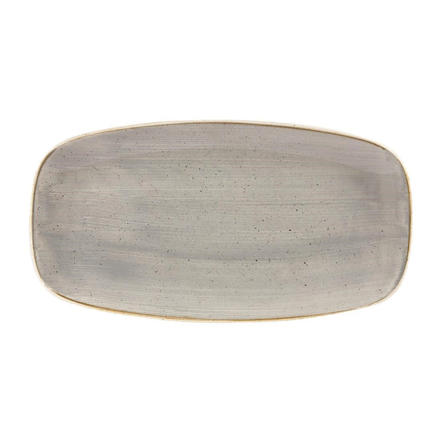 Churchill Stonecast Rectangular Plates Peppercorn Grey 189 x 355mm - DW330  Churchill