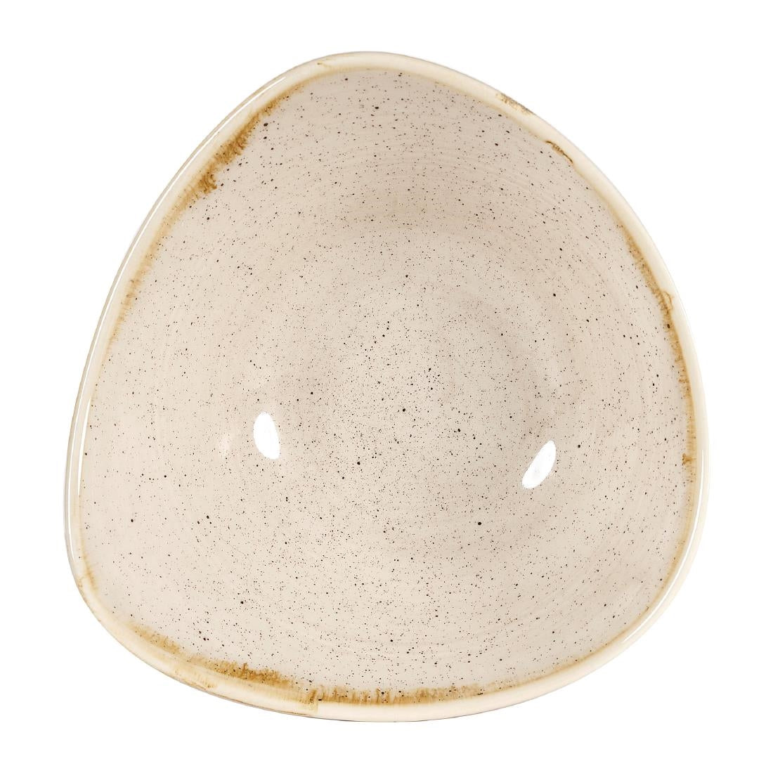 Churchill Stonecast Triangular Bowls Nutmeg Cream 185mm (Pack of 12) - DW370  Churchill