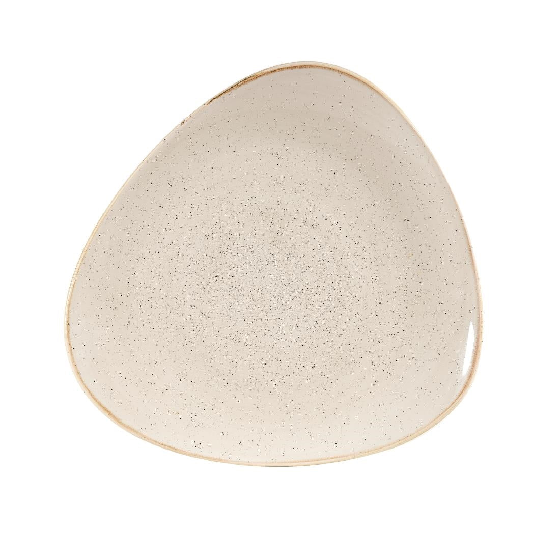 Churchill Stonecast Triangular Plates Nutmeg Cream 265mm (Pack of 12) - DW372  Churchill