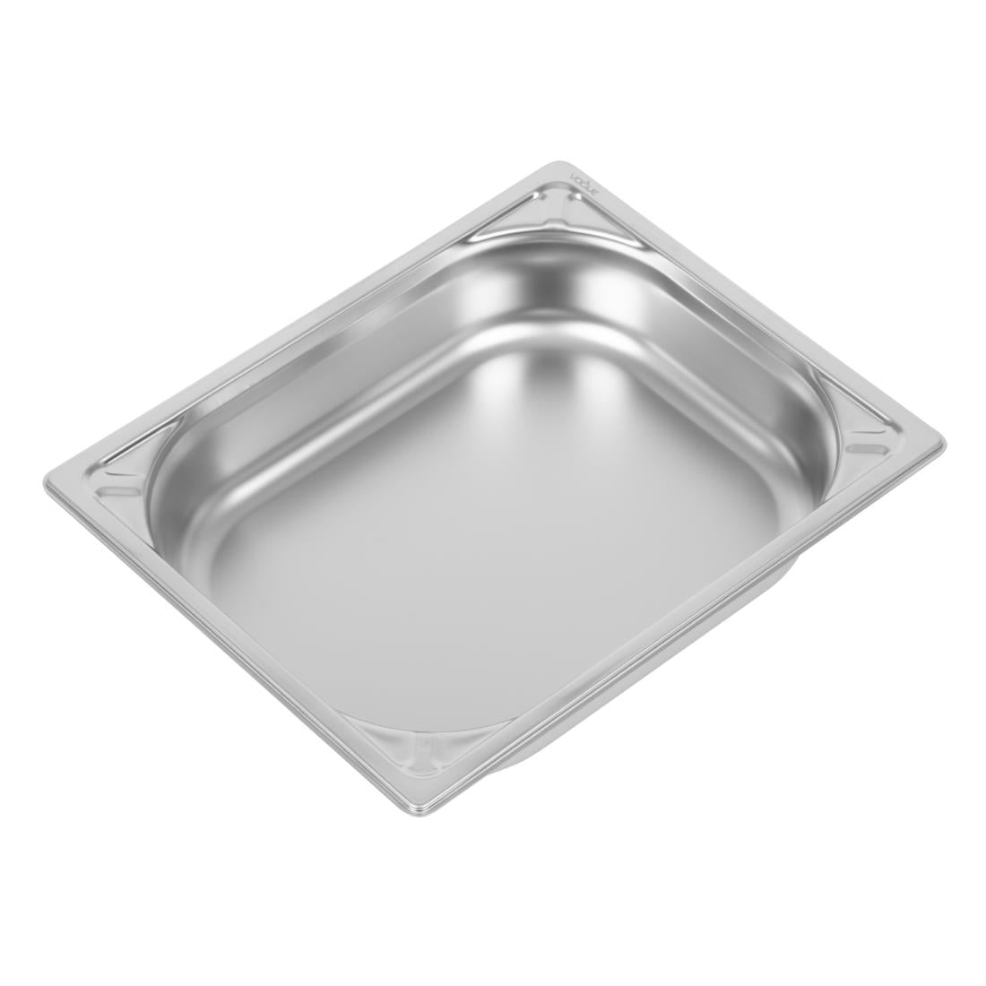 Vogue Heavy Duty Stainless Steel 1/2 Gastronorm Tray 65mm - DW438  Vogue