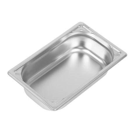 Vogue Heavy Duty Stainless Steel 1/4 Gastronorm Tray 65mm - DW446  Vogue