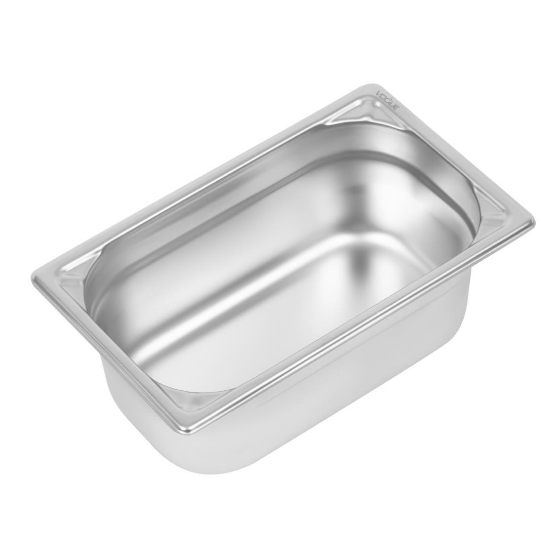 Vogue Heavy Duty Stainless Steel 1/4 Gastronorm Tray 100mm - DW447  Vogue