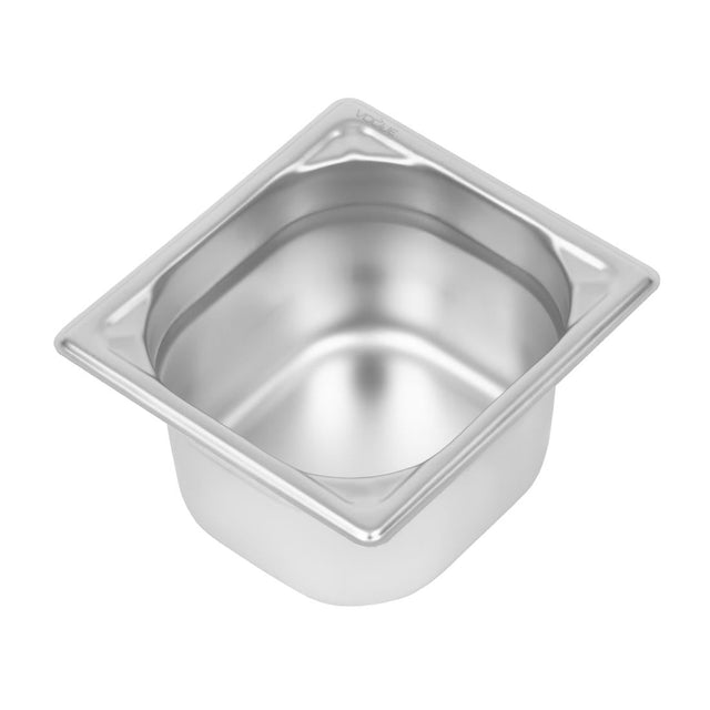 Vogue Heavy Duty Stainless Steel 1/6 Gastronorm Tray 100mm - DW450  Vogue