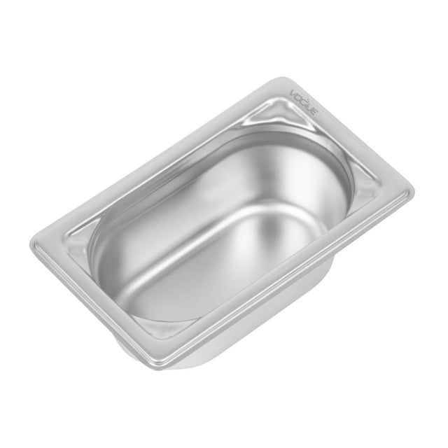 Vogue Heavy Duty Stainless Steel 1/9 Gastronorm Tray 65mm - DW453  Vogue