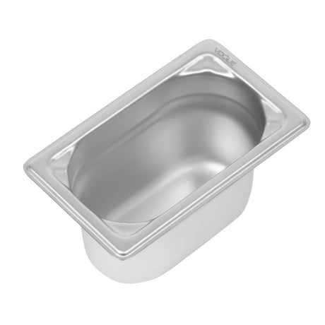 Vogue Heavy Duty Stainless Steel 1/9 Gastronorm Tray 100mm - DW454  Vogue