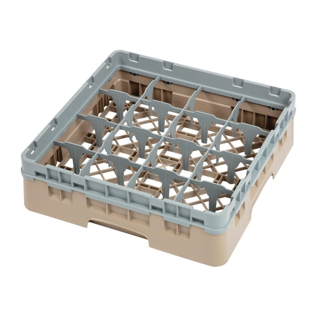 Cambro Camrack Beige 16 Compartments Max Glass Height 92mm - DW550  Cambro