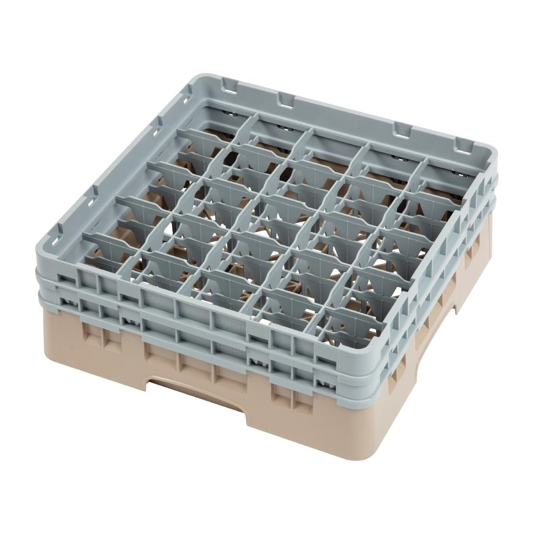 Cambro Camrack Beige 25 Compartments Max Glass Height 133mm - DW555  Cambro