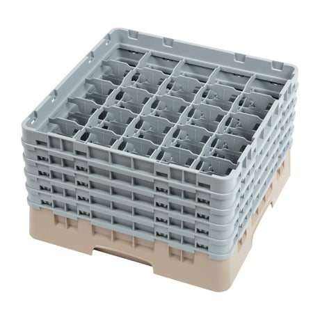 Cambro Camrack Beige 25 Compartments Max Glass Height 257mm - DW556  Cambro