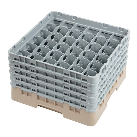 Cambro Camrack Beige 36 Compartments Max Glass Height 257mm - DW559  Cambro