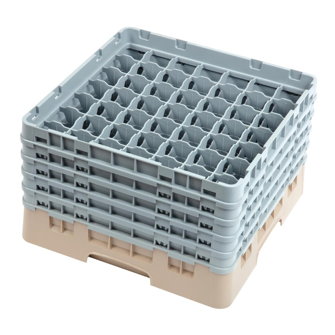 Cambro Camrack Beige 49 Compartments Max Glass Height 257mm - DW562  Cambro