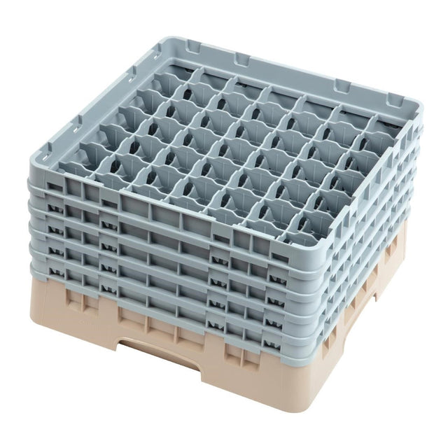 Cambro Camrack Beige 49 Compartments Max Glass Height 257mm - DW562  Cambro