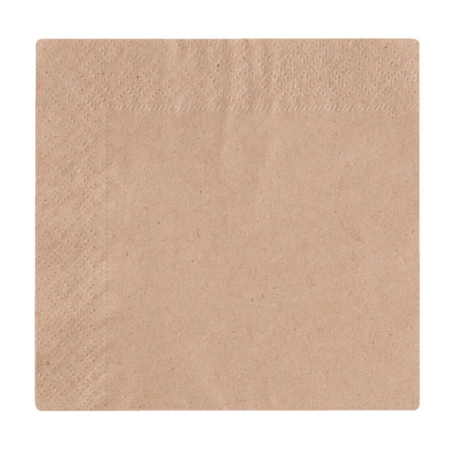 Vegware Recycled Cocktail Napkin Kraft 24x24cm 2ply 1/4 Fold (Pack of 4000) - DW629  Vegware