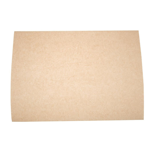 Vegware Compostable Unbleached Greaseproof Paper 380 x 275mm - DW631  Vegware