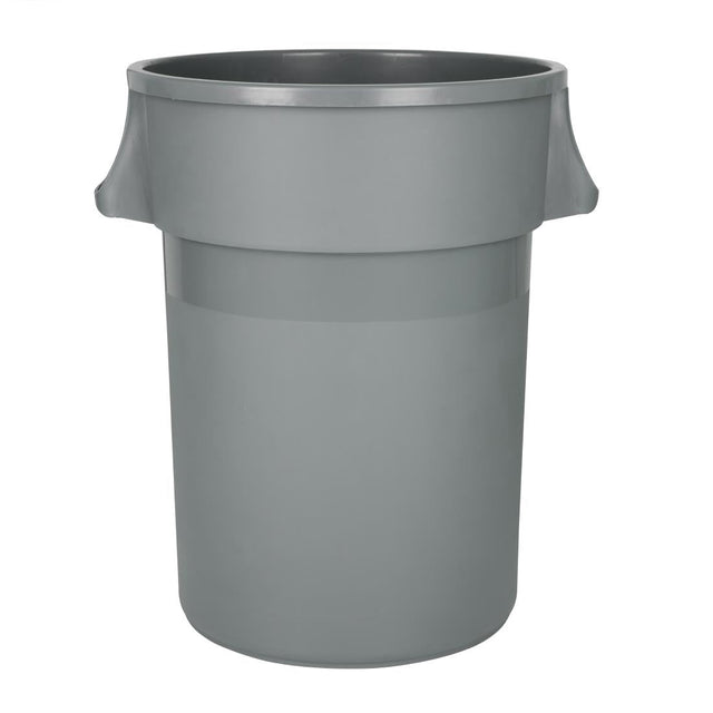 Jantex Heavy-Duty Round Bin Grey 160Ltr - DX498  Jantex