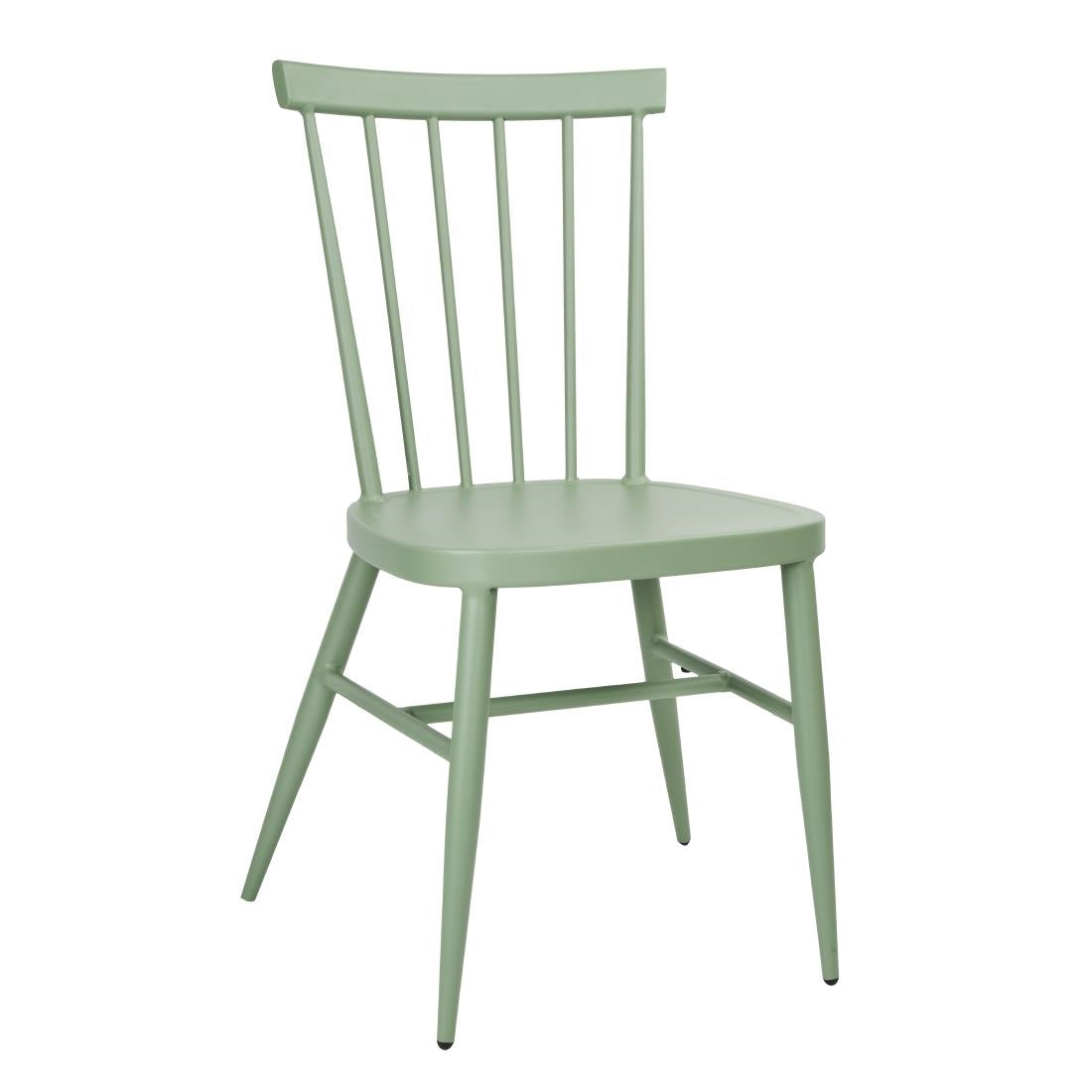 Bolero Windsor Aluminium Green Chairs (Pack of 4) - DX687  Bolero