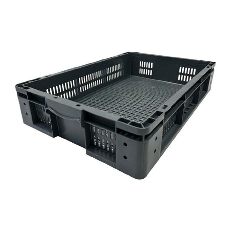 Vogue Perforated Plastic Storage Crate 600x400x120mm - DX999  Vogue