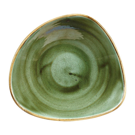 Churchill Stonecast Triangular Bowls Samphire Green 235mm (Pack of 12) - DY043  Churchill