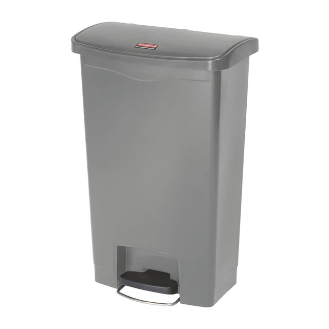 Rubbermaid Slim Jim Step On Front Step Pedal Bin Grey 50Ltr - DY115  Slim Jim