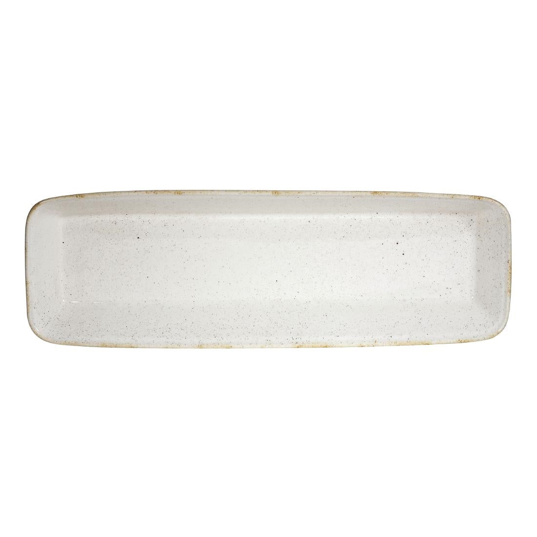 Churchill Stonecast Hints Rectangular Baking Dishes Barley White 160 x 530mm - DY203  Churchill