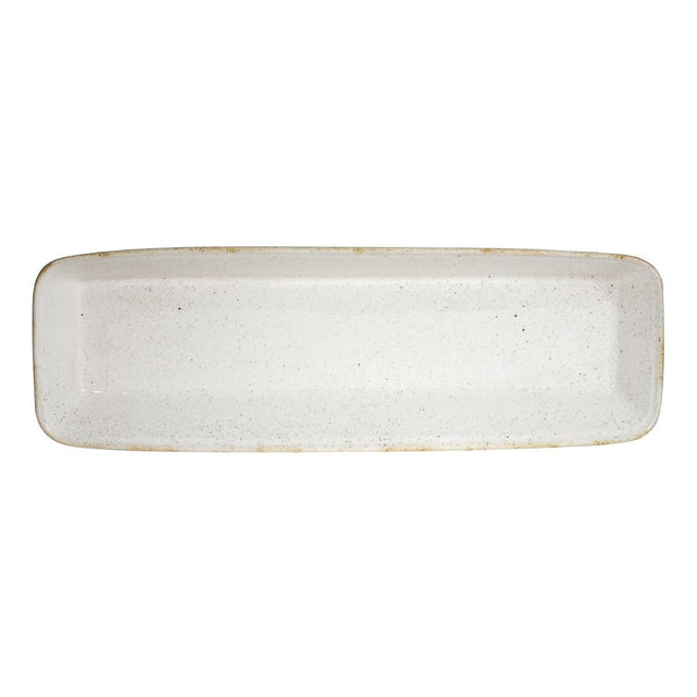 Churchill Stonecast Hints Rectangular Baking Dishes Barley White 160 x 530mm - DY203  Churchill