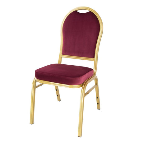 Bolero Regal Banquet Chairs Claret (Pack of 4) - DY695  Bolero