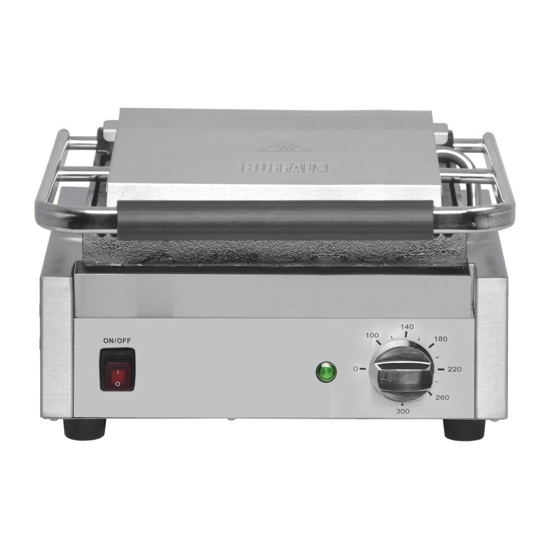 Buffalo Bistro Large Ribbed Contact Grill - DY995 Contact Grills & Panini Makers Buffalo