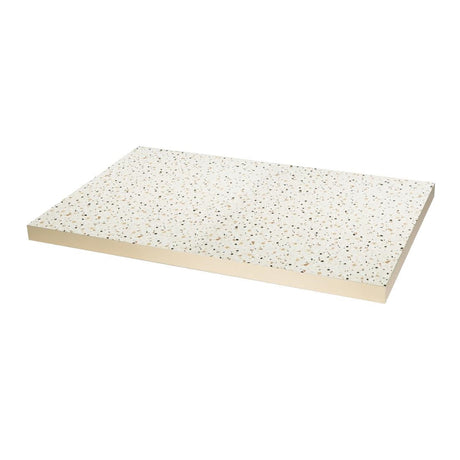 Bolero Terrazzo Style Rectangular Table Top 1100x700mm - DZ874  Bolero