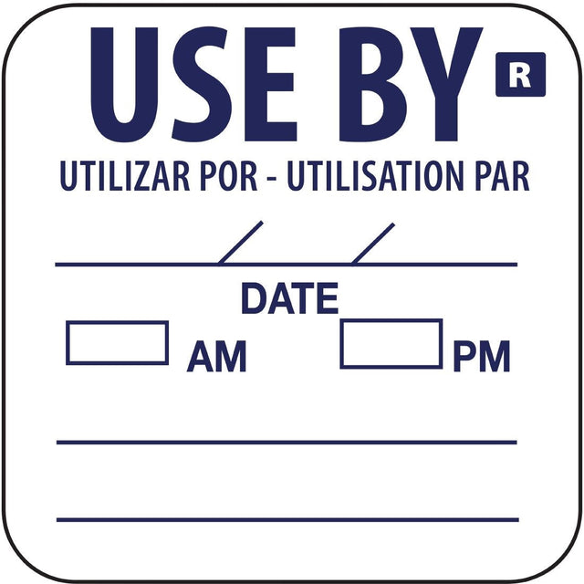 Hygiplas Removable Use By Labels (Pack of 1000) - E150  Hygiplas