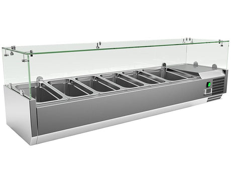 Empire Refrigerated Counter Top Servery Prep Unit 5 x 1/3 & 1 x 1/2 GN - VRX1500/380 FG VRX Topping Units Empire