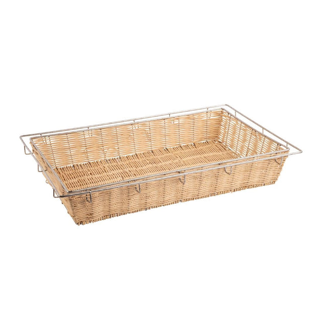 Olympia Wicker Metal Frame Basket 1/1 GN - F760  Olympia