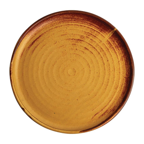 Olympia Canvas Small Rim Round Plate Sienna Rust 265mm (Pack of 6) - FA310  Olympia