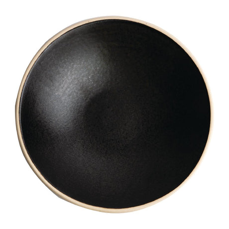 Olympia Canvas Shallow Tapered Bowl Delhi Black 200mm (Pack of 6) - FA319  Olympia