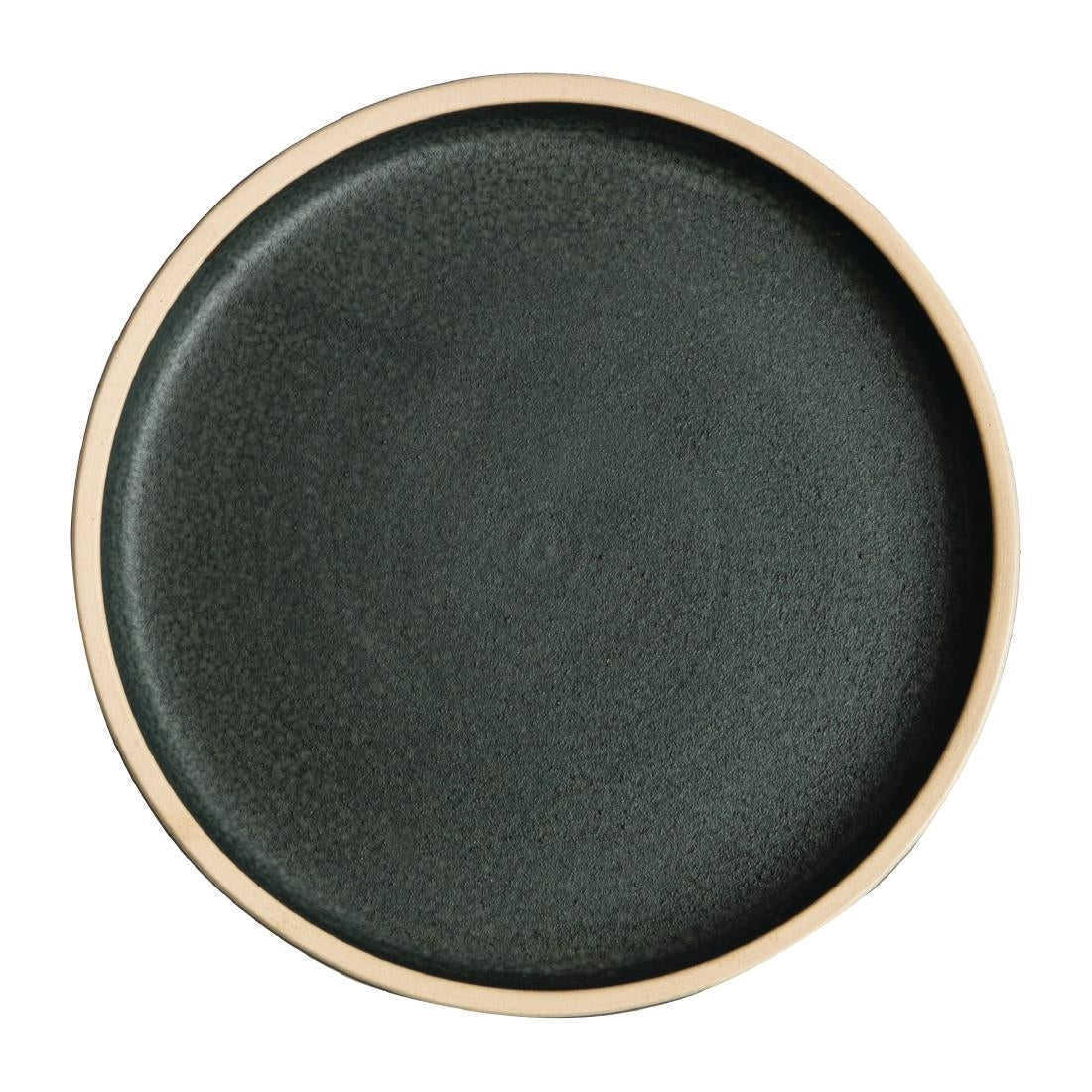 Olympia Canvas Flat Round Plate Green Verdigris 180mm (Pack of 6) - FA321  Olympia