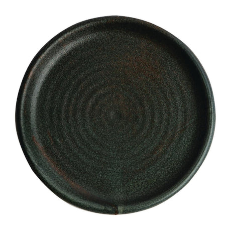 Olympia Canvas Small Rim Round Plate Green Verdigris 180mm (Pack of 6) - FA323  Olympia