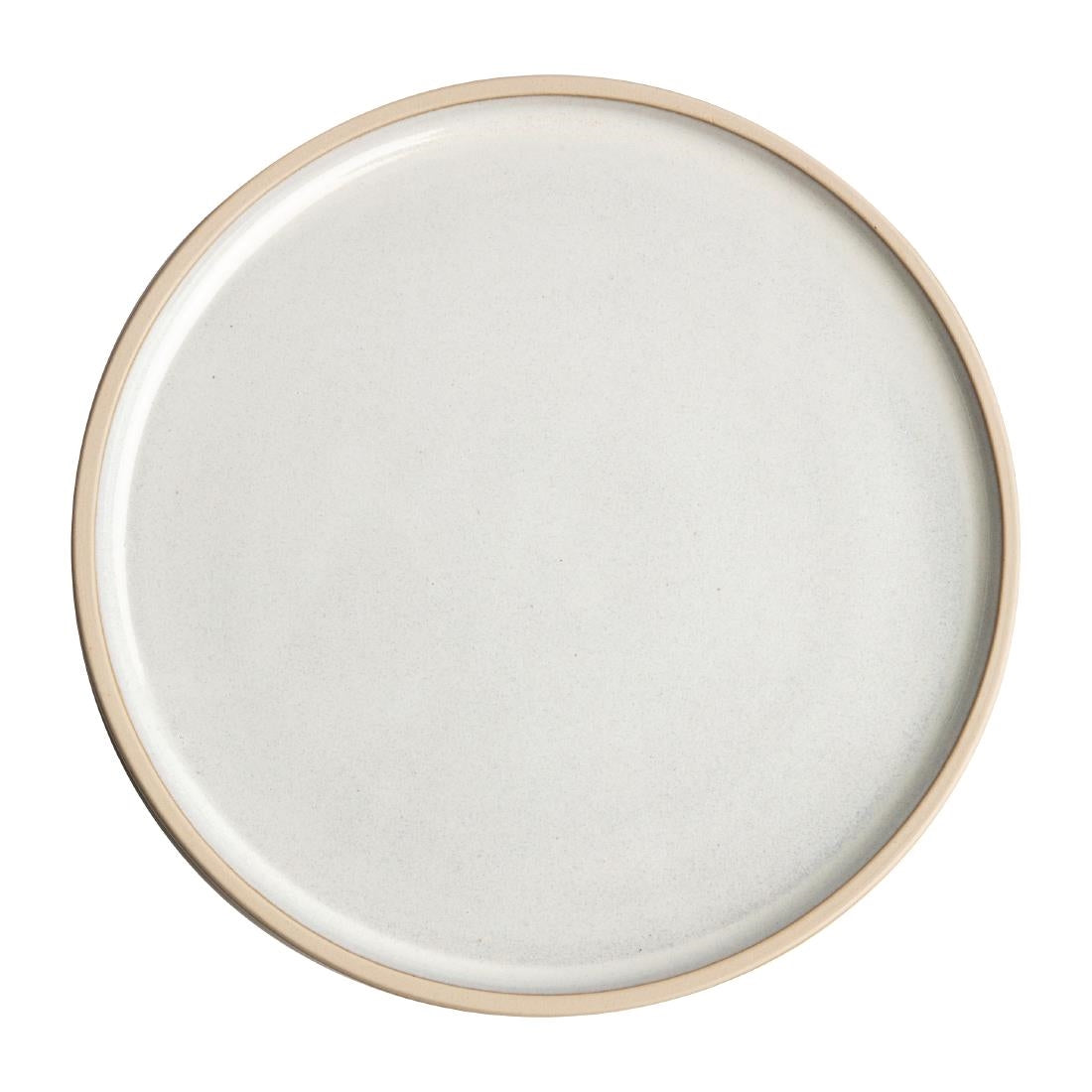 Olympia Canvas Flat Round Plate Murano White 180mm (Pack of 6) - FA328  Olympia