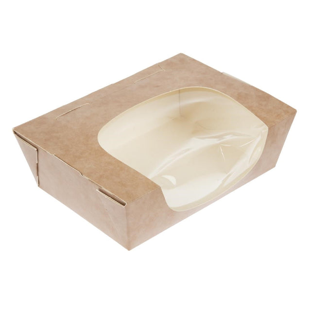 Colpac Zest Compostable Kraft Medium Salad Box 825ml/29oz (Pack of 250) - FA392  Colpac