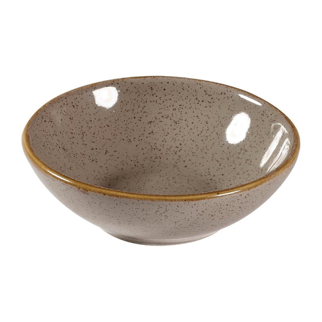 Churchill Stonecast Shallow Bowls Grey 7oz 116mm (Pack of 12) - FA581  Churchill