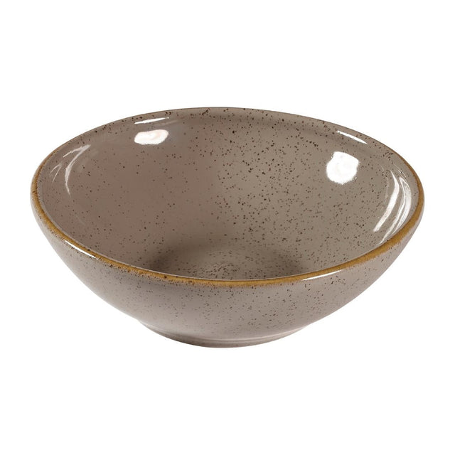 Churchill Stonecast Shallow Bowls Grey 9oz 130mm (Pack of 12) - FA582  Churchill