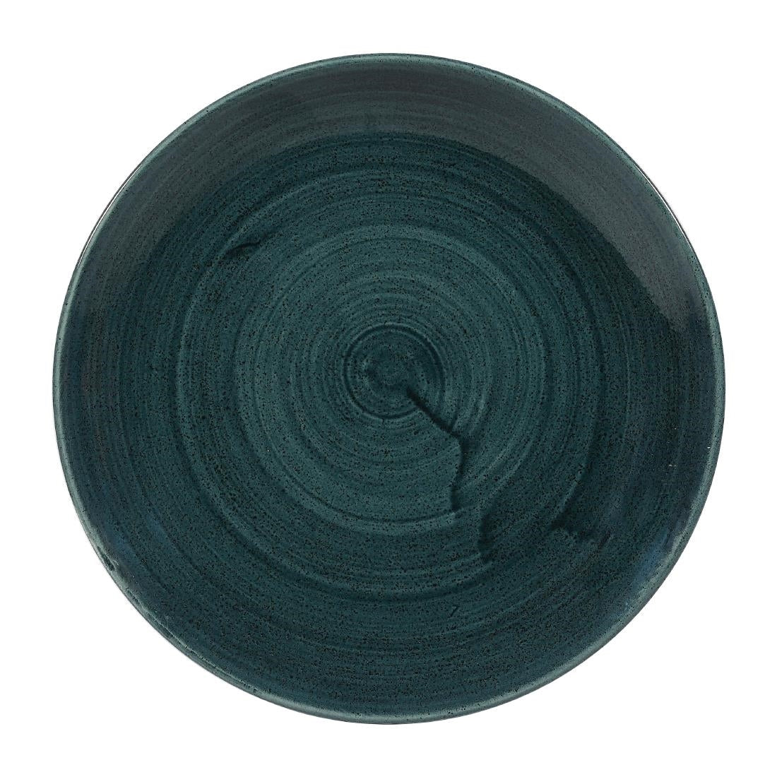 Churchill Stonecast Patina Coupe Plates Rustic Teal  217mm (Pack of 12) - FA594  Churchill