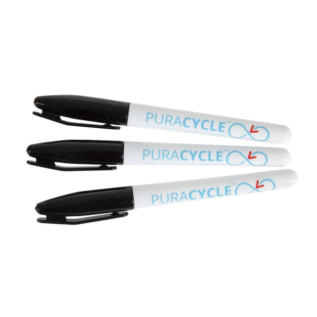 Puracycle Non-Toxic Marker Pens Black 3 Pack - FB284  PuraCycle