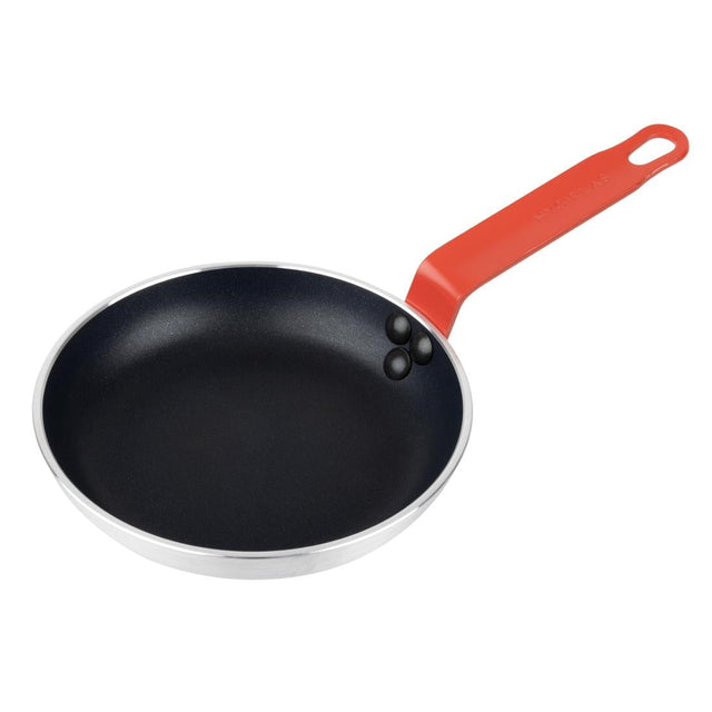 Hygiplas Aluminium Non-Stick Teflon Platinum Plus Frying Pan with Red Handle 20cm - FB473  Hygiplas